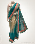 DPR-13160 - Blue pure Organza silk saree