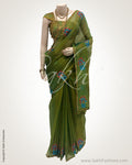 DPR-23008 - Green &  Pure Organza Silk Saree