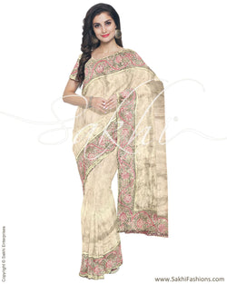 DPR-2782 - Gold & Pink Tissue Kota Saree
