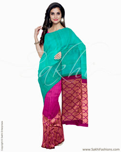 DPR-3609 - Blue & Pink Pure Kanchivaram Silk Saree