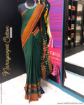 DPS-12199 - Green &  Pure Cotton  Saree