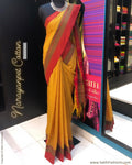 DPS-12226 - Yellow &  Pure Cotton  Saree