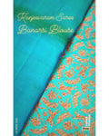 DPS-12242 - Blue & Green Pure Kanchi Silk  Saree