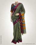 DPS-12467 - Green &  Pure Cotton Saree