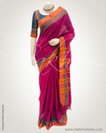 DPS-12545 - Pink  &  Pure Cotton Saree