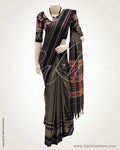 DPS-12669 - Grey pure Cotton saree