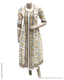 DPS-17402 - Cream &  Pure Cotton Dress