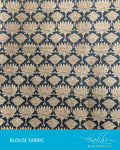 DQBL-18927 - Black & Antique Pure Banarasi Silk Blouse Fabric