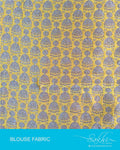 DQBL-7990 - Yellow & Gold Pure Silk Blouse Fabric