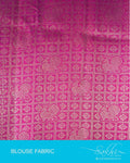 DQBL-8029 - Pink & Gold Pure Kanchivaram Silk Blouse Fabric