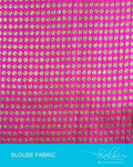 DQBL-8085 - Pink & Gold Pure Silk Blouse Fabric