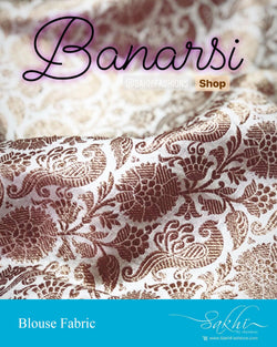DRBL-13954 - Cream &  Banrsi Silk Fabric