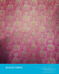 DRBL-20671 - Peach & Gold Banarsi Brocade Blouse Fbric