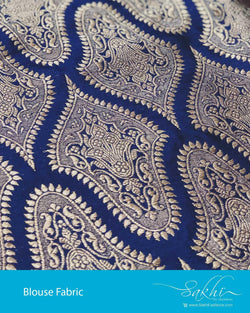 DRBL-21242 Blue Banarsi Blouse