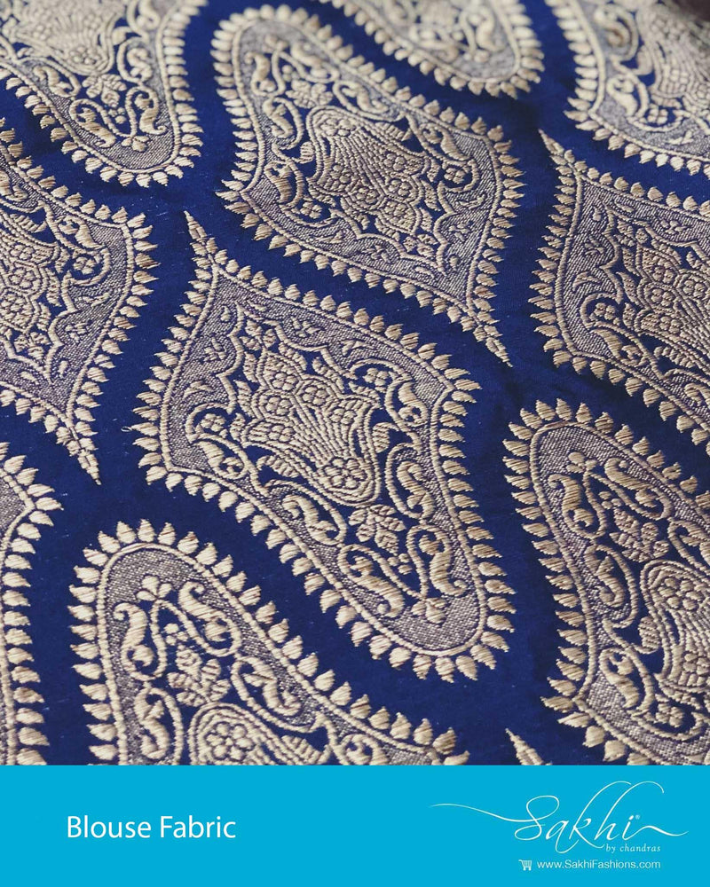 DRBL-21242 Blue Banarsi Blouse