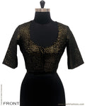 DRBL-24136 - Black &  Pure Georgette Stitched Blouse