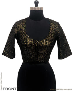 DRBL-24136 - Black &  Pure Georgette Stitched Blouse