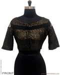 DRBL-24137 - Black &  Pure Georgette Stitched Blouse