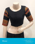 DRBS-14203 - Black &  Pure Cotton Blouse