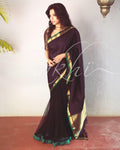 EE-P12429 Black Kanchivaram Saree