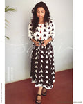 EE-R0009A - White & Black  Cotton Dress