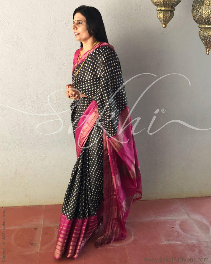 EE-R0806 Black pink Tussar