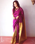 EE-R13513 Purple Kanchi Silk Saree