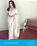 EE-R1614 - Silver & Pink Pure Uppada Silk Saree