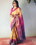 EE-R1863 Mustard Tussar Saree