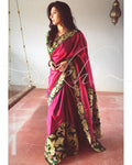 EE-R21303 Maroon pure Kanchi sari