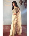 EE-R2158 Gold Tissue Cutwork Sari