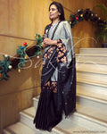 EE-R22050 Grey black Kanchi sari