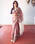 EE-R22895 - Beige & Multi Pure Chanderi Saree