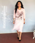 EE-R23216 - Pink &  Pure Cotton Kurthi