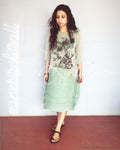 EE-R23219 - Green &  Pure Cotton Kurthi