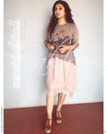 EE-R23221 - Beige &  Pure Cotton Kurthi