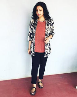 EE-R23557 - Black &  Pure Cotton Dress