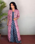 EE-R24372 - Pink &  Pure Cotton Dress