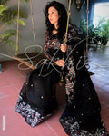 EE-R24493 Black Organza sari