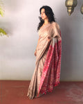 EE-R24777 Batik print cotton silk Saree