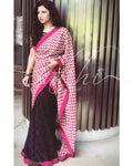 EE-R25179 Pink & Black ReadySaree