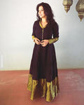 EE-R26705 - Black &  Pure Cotton Indowestern