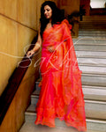 EE-R26909 Peach Organza Ruffle