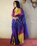 EE-R3656 Blue Kanchivaram silk saree