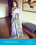 EE-R430 - Blue & Multi Pure Cotton Saree