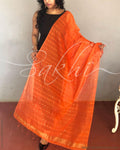 EE-R4471 Orange Silk Dupatta