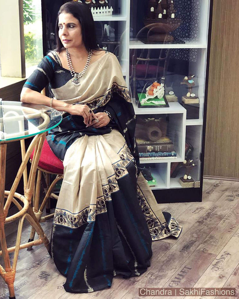 EE-R4573 Tussar Chanderi Sari