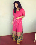 EE-R5319 - Pink & Gold Pure Cotton Top