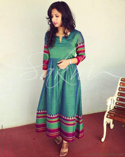 EE-R5324 Green Cotton Dress