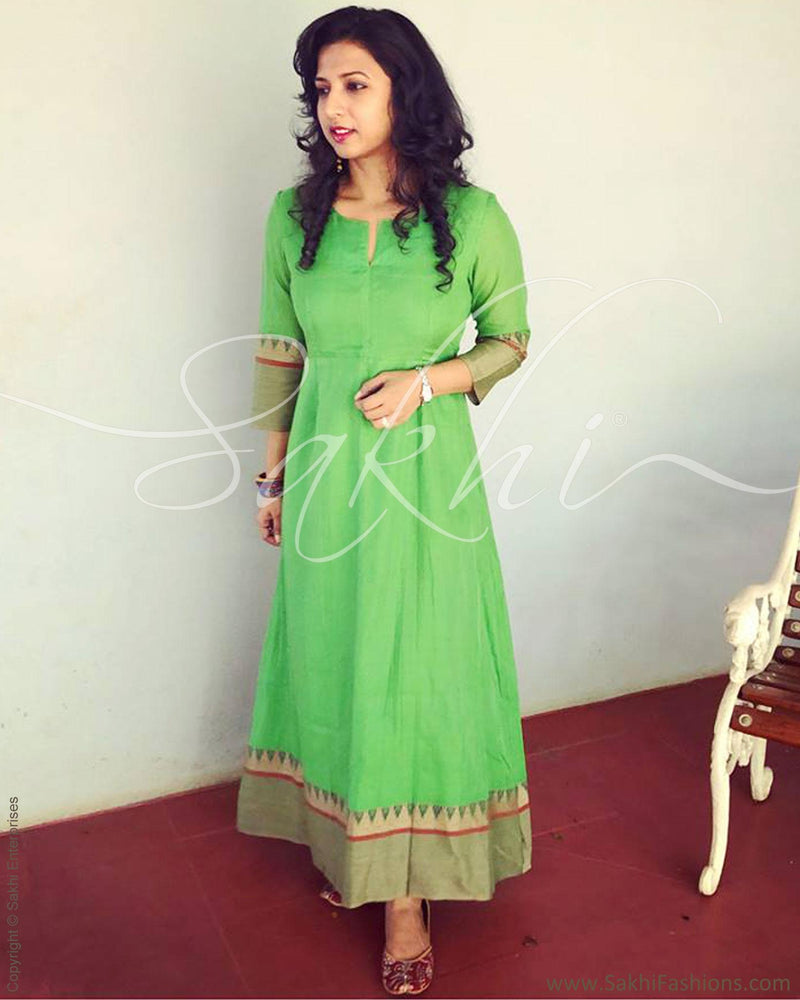 EE-R5334 Green Cotton Dress